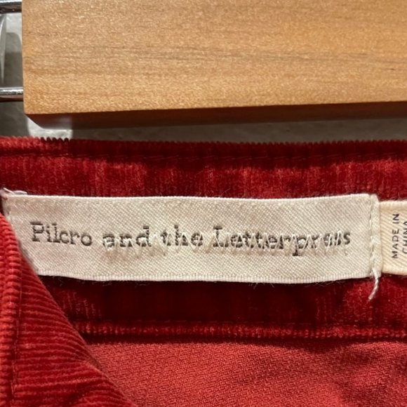 PILCRO AN THE LETTERPRESS Corduroy High Rise Velvet Skinny Jeans - Picture 3 of 8